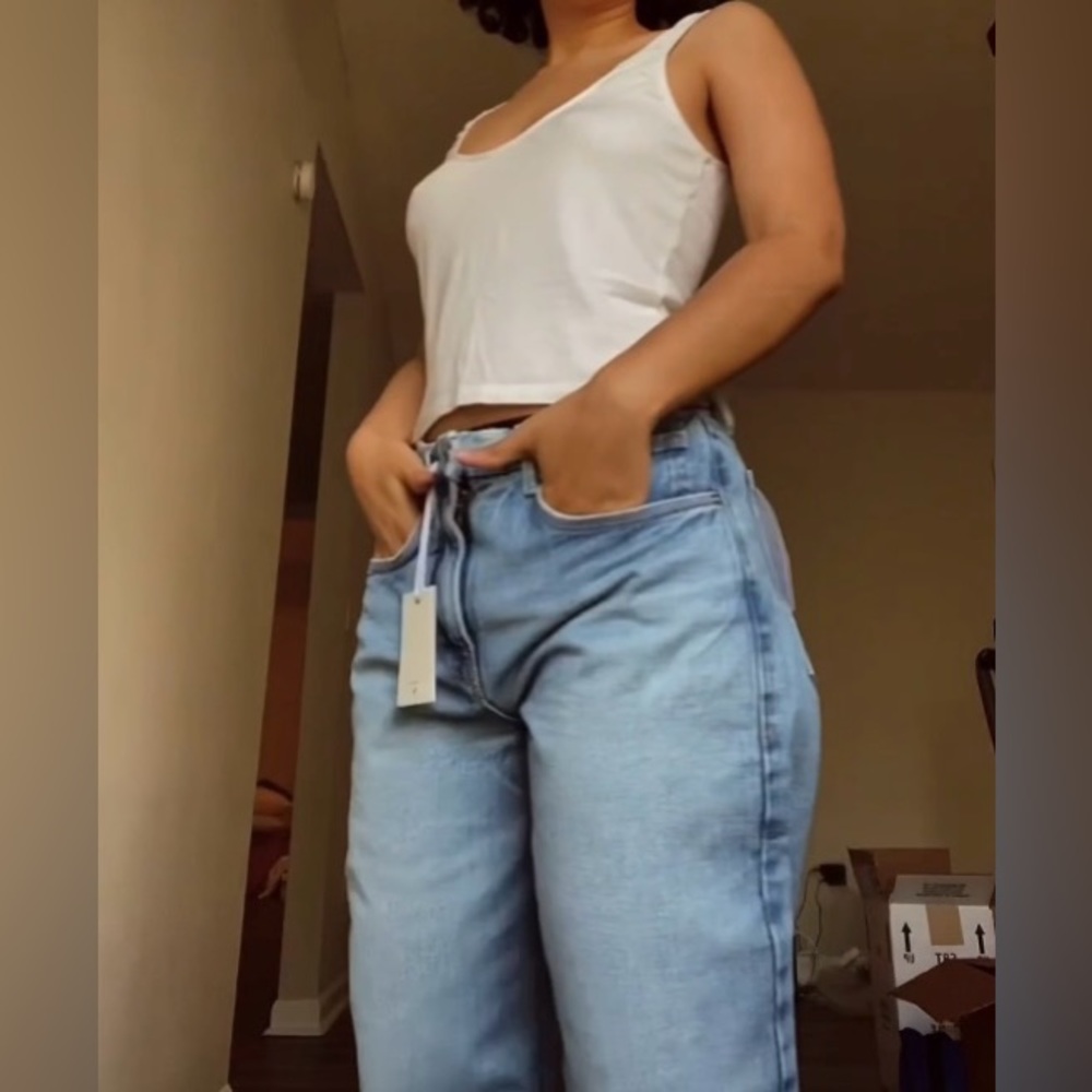Good American Good 90’s Relaxed Jeans in Indigo349 (discontinued)